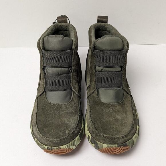 Sorel Out N About Plus Mid Booties, Green Suede, Women's 6 M - Picture 2 of 7